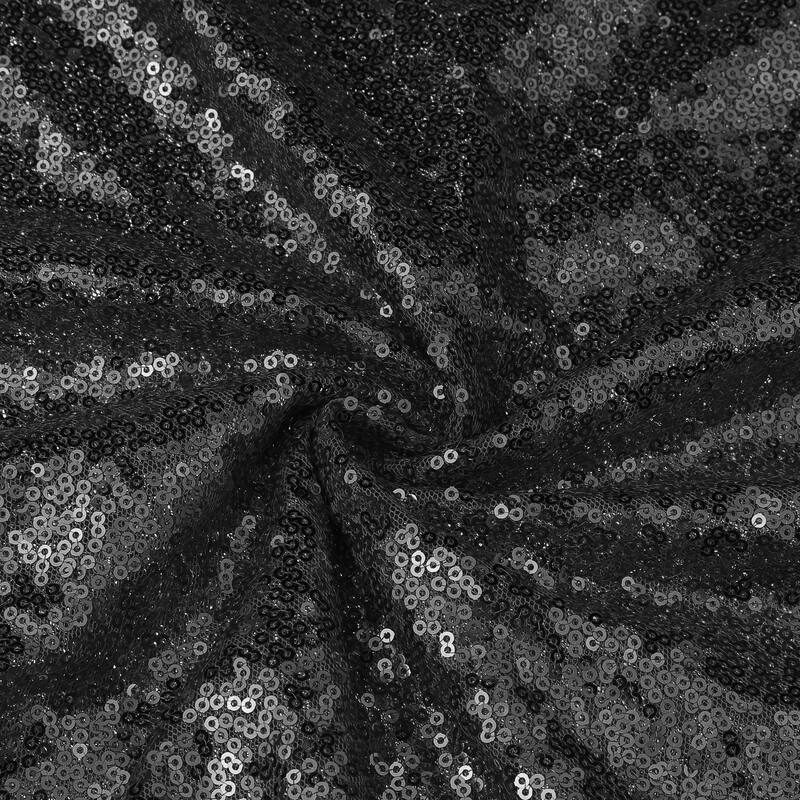 1 Pack Round Tablecloth, Polyester Sequin Table Covers for Dining Room