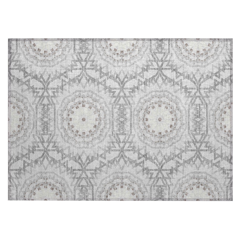 Machine Washable Indoor/ Outdoor Chantille Boho Global Rug