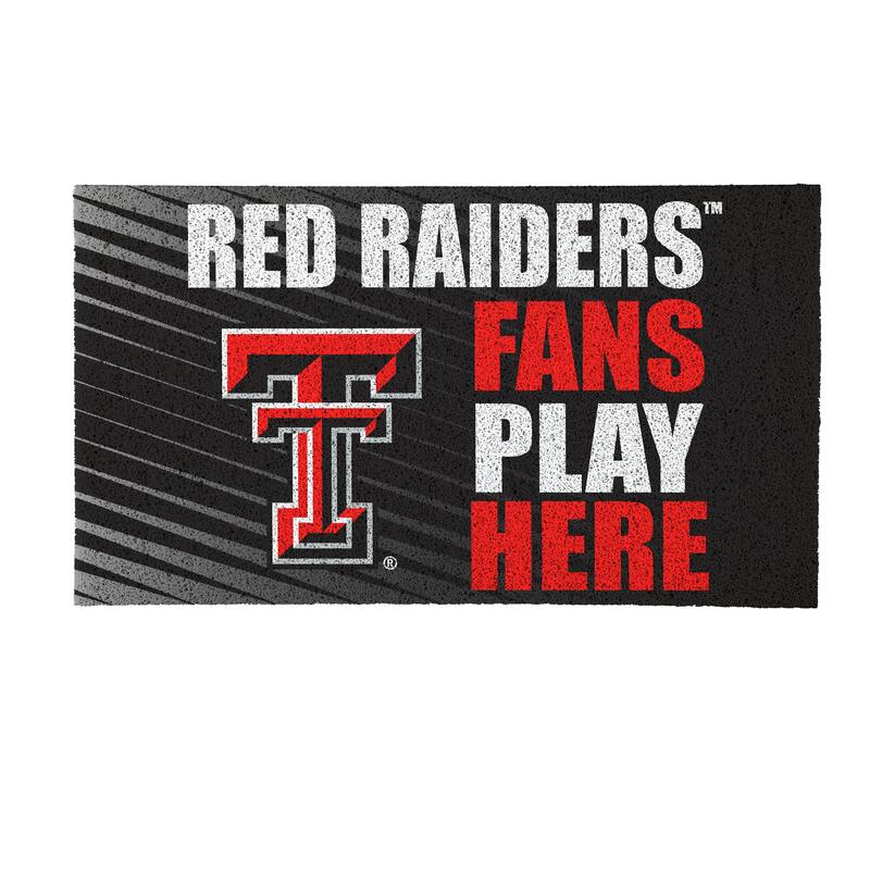 28 in. x 16 in. Texas Tech University "Fans Play Here" PVC Door Mat