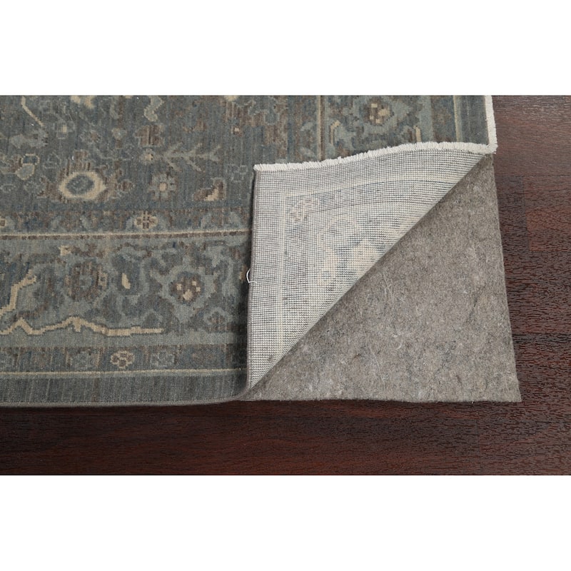 Silver Washed Turkish Ziegler Wool Area Rug Home Decor Carpet - 6'7" x 9'10"
