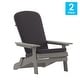 preview thumbnail 23 of 44, Indoor/Outdoor Folding Adirondack Chairs with Cushions - Set of 2 - 30.25"W x 34"D x 37"H