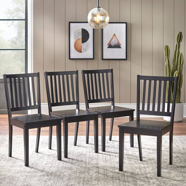 Simple Living Solid Wood Slat Back Dining Chairs (Set of 4)