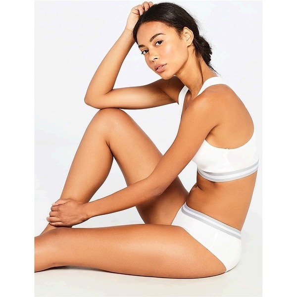 Iris & Lilly Women's Cotton Hipster with Contrast Waistband, Pack of 2, Whi... - 8. Opens flyout.