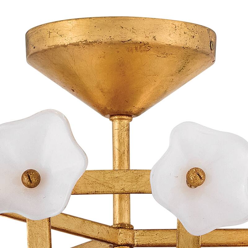 Fredrick Ramond FR41633 Azalea 4 Light 21" Wide Semi-flush Bowl