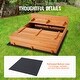 preview thumbnail 35 of 40, Sandbox with Cover for Outdoor Backyard, Beach, Park, Gift for Boys Girls Ages 3-12
