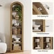 preview thumbnail 18 of 19, 74.8-Inch Arched Tall Bookshelf, 6-Tier Rustic Wooden Bookcase