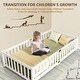 preview thumbnail 8 of 7, Toddler Floor Bed, Montessori Floor Bed with Rails and Lockable Door