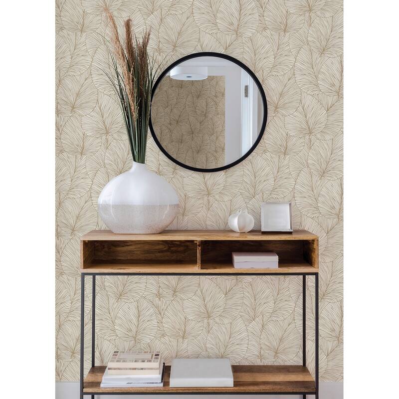 Advantage Eilian Gold Palm Wallpaper
