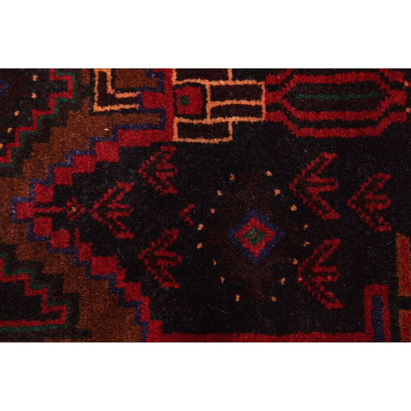 ECARPETGALLERY Hand-knotted Teimani Black, Red Wool Rug - 4'0 x 6'2