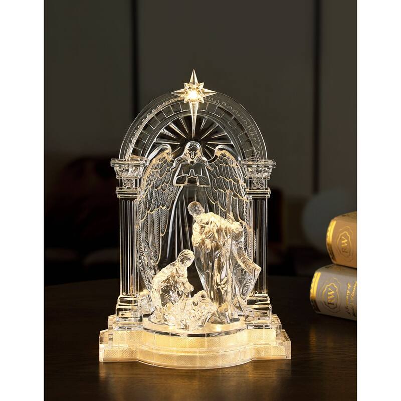 LED Lighted Arch Holy Family Christmas Nativity Figures - 9" - Set of 3