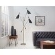 preview thumbnail 1 of 0, Metal 77" 3-light Floor Lamp, Gold, black 11.0"H - 40.0" x 18.0" x 11.0" 40.0" x 18.0" x 11.0" - Multi