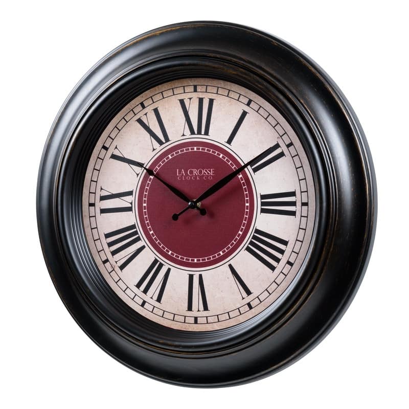 La Crosse Clock 18" Oil-Rubbed Bronze Barton Quartz Clock