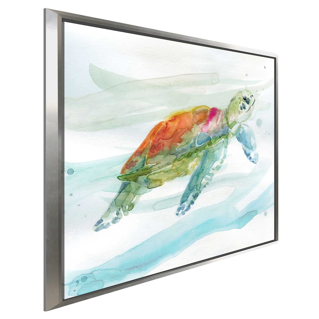 "Turtle Tropics I" by Carol Robinson Print on Floating Canvas