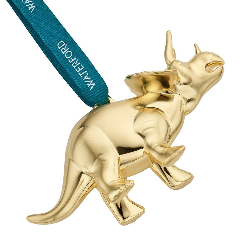 Waterford Christmas Triceratops Golden Ornament