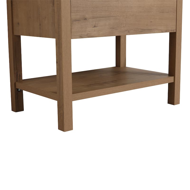 Bathroom Vanity With Sink In 30 Inch, Freestanding Bathroom Vanity With 2 Soft Close Drawers