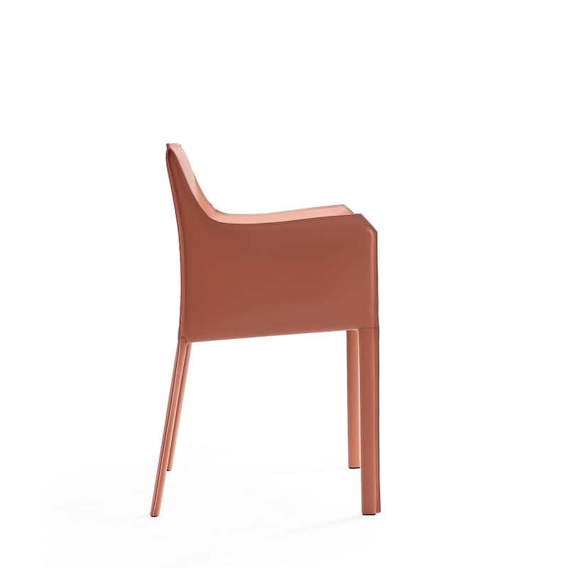 Paris Saddle Leather Dining Room Armchair (Set of 2)