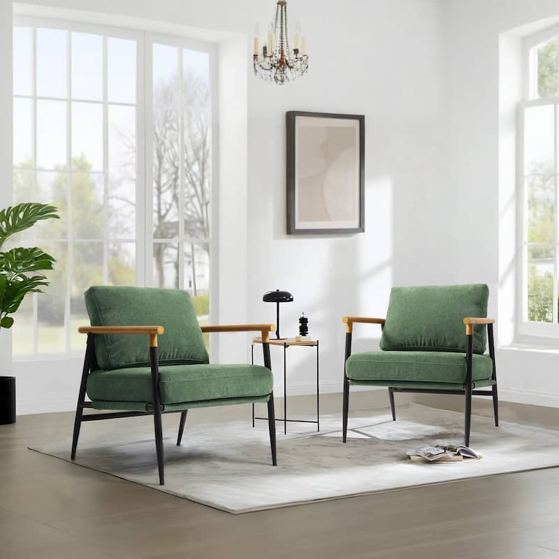 2 Set Upholstered Accent chair Club Chair for Living Room