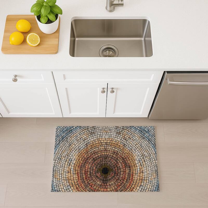 Machine Washable Indoor/ Outdoor Mosaic Rome Chantille Rug