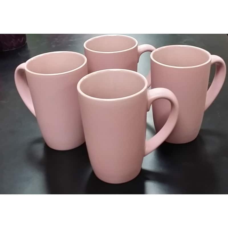 Omniware Teaz Cafe 18 oz Mug with Matte Finish - 3.5" D x 7.75" H - Pink