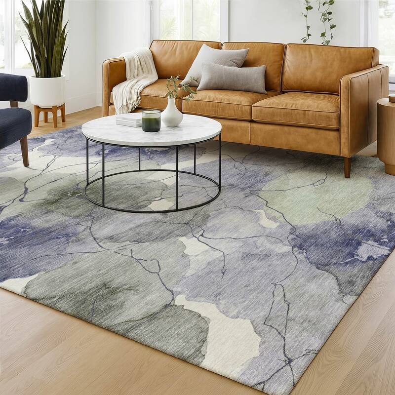 Machine Washable Indoor/ Outdoor Floral Mara Chantille Rug