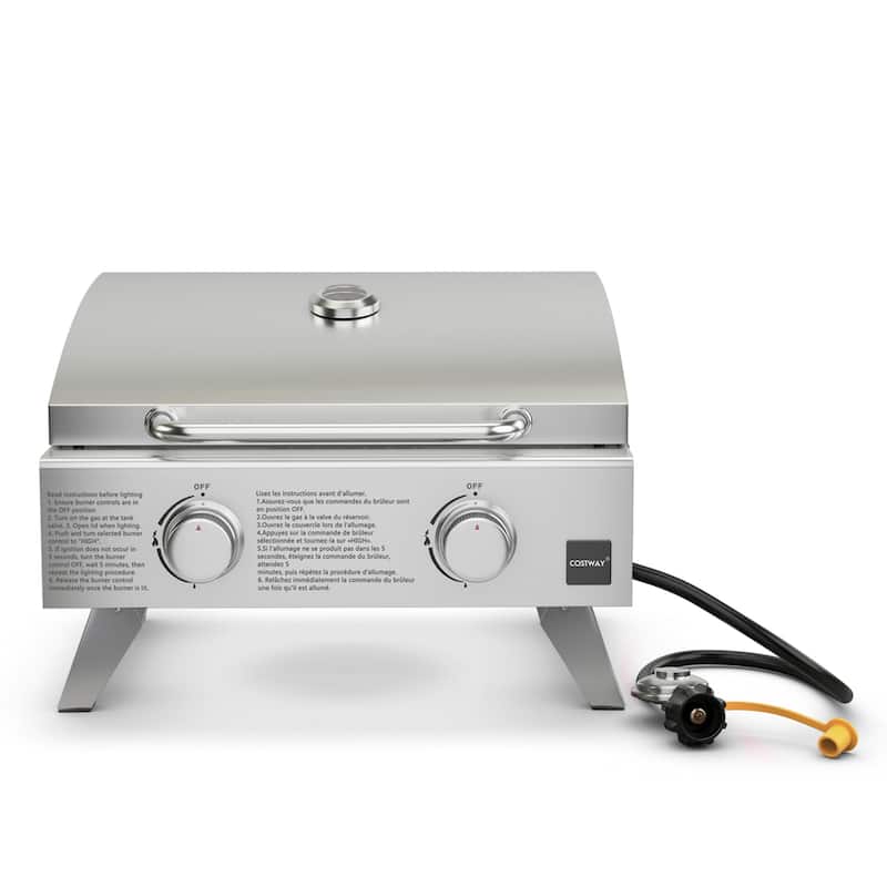 Costway 20,000 BTU Portable Gas Grill with Lid & Handle Top - See Details