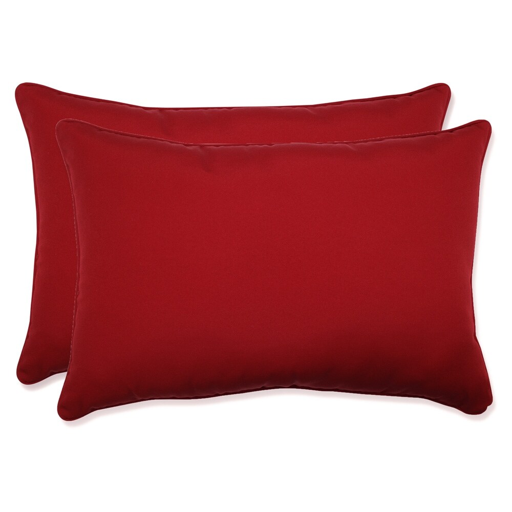 Red rectangle sales throw pillows