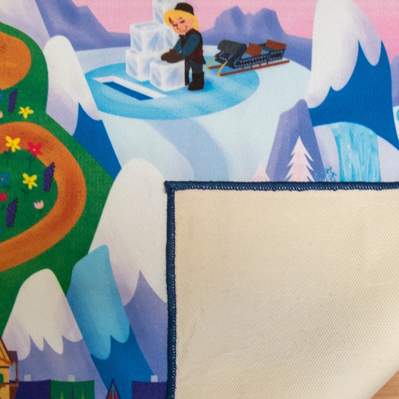 Licensed Disney Frozen Youth Novelty Polyester Non-Slip Stain Resistant Indoor Area Rug 3x5
