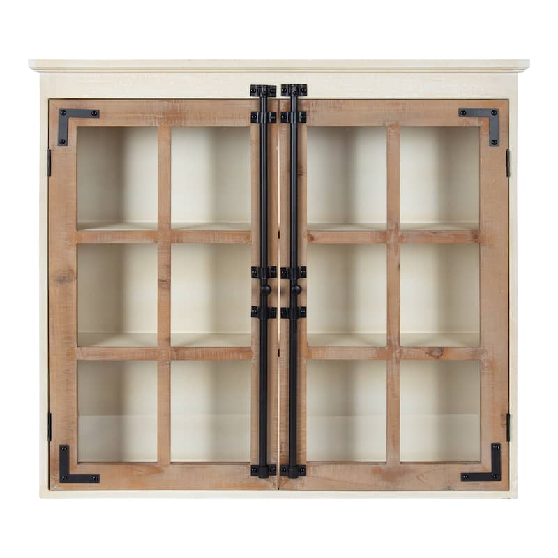 Kate and Laurel Hutchins Decorative Wood Wall Cabinet