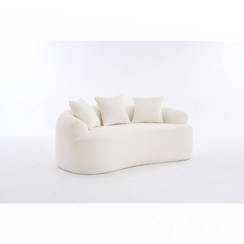 Chenille Fabric Loveseat Sofa