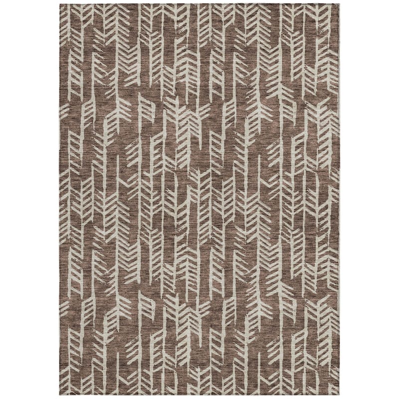 HomeRoots Tribal Transitional Rectangle Outdoor Rug