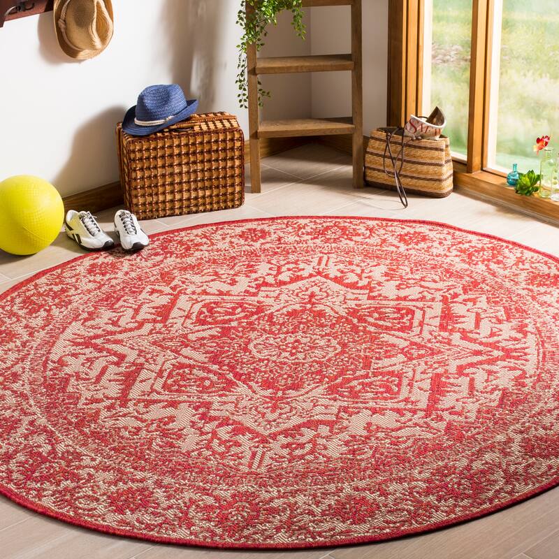 SAFAVIEH Linden Rick Indoor/ Outdoor Patio Backyard Rug