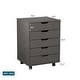 preview thumbnail 3 of 5, Moveable file cabinet with 5 drawers