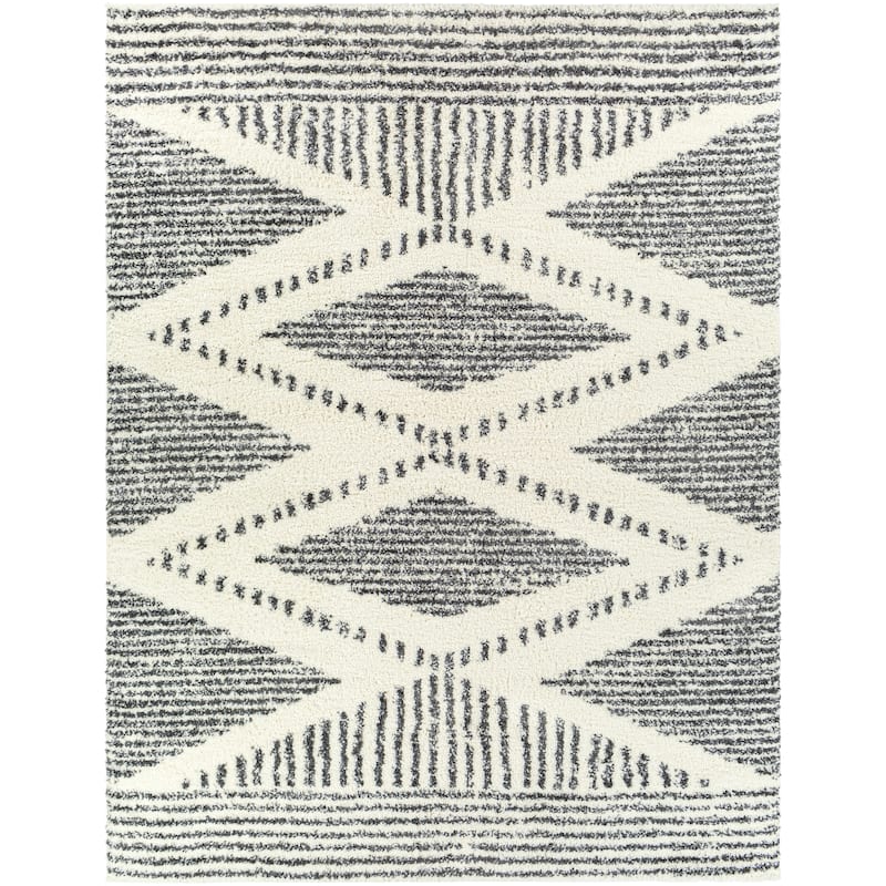 Livabliss Ghaya Moroccan Diamond Plush Area Rug