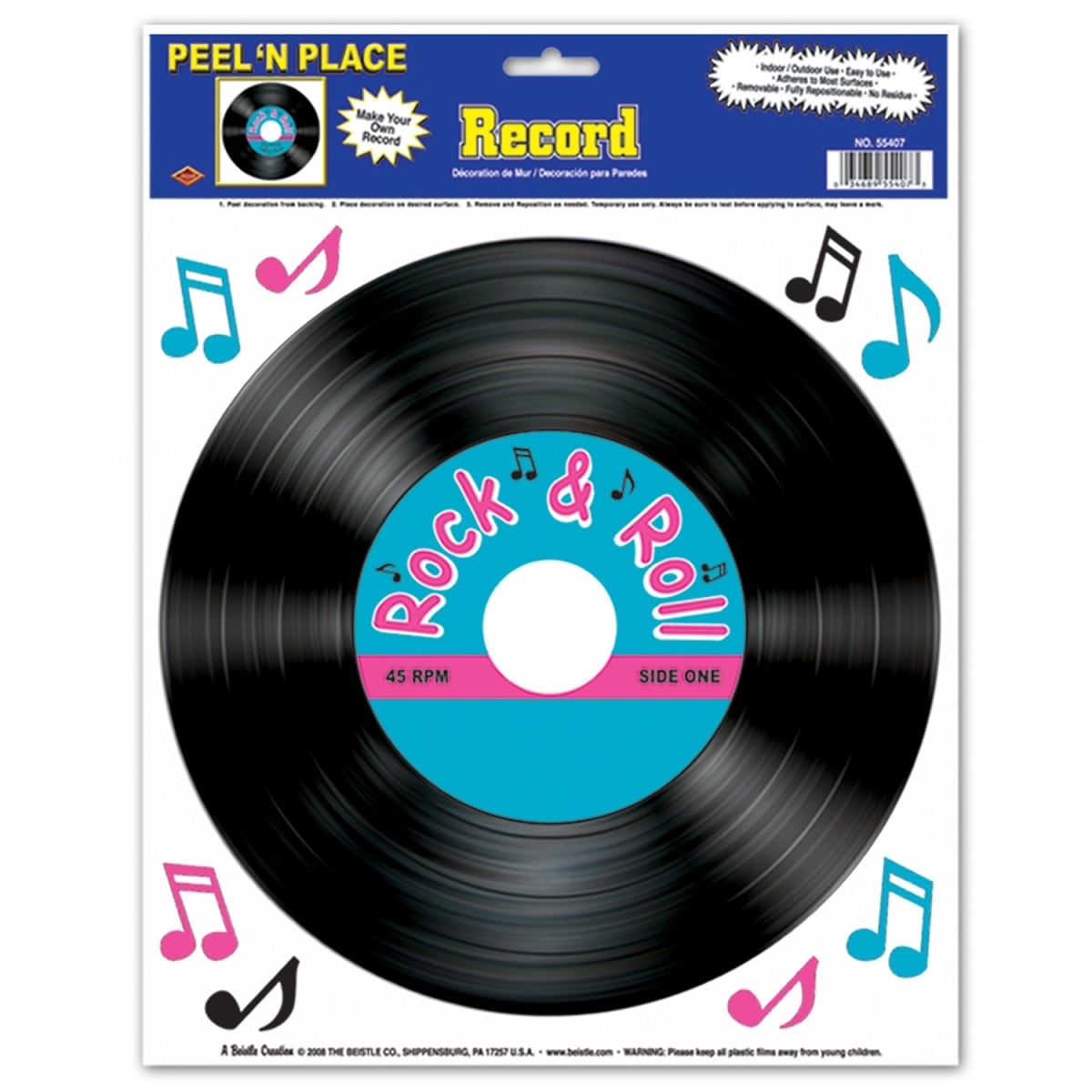 Shop Club Pack Of 108 Black Pink And Turquoise Rock And Roll