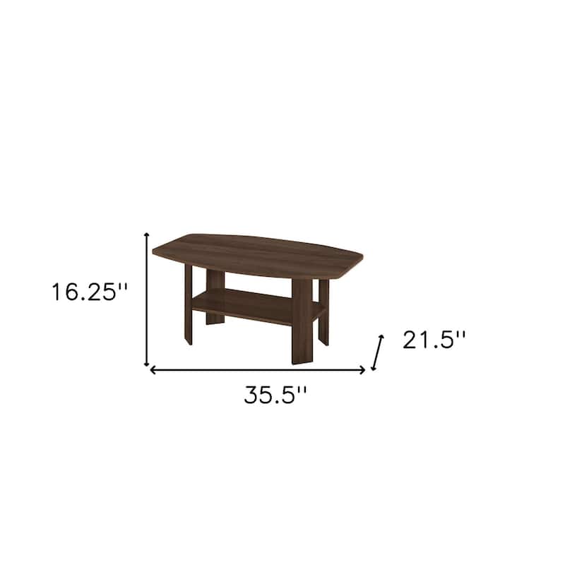 Set of 3 Rectangular Coffee Tables with 3 Shelves for Living Room Storage - 35.50” x 21.50” x 16.25”