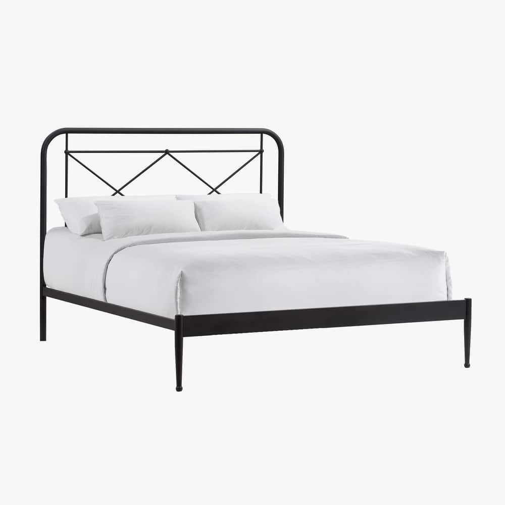 Intercon Vintage Metal Panel Bed, Black