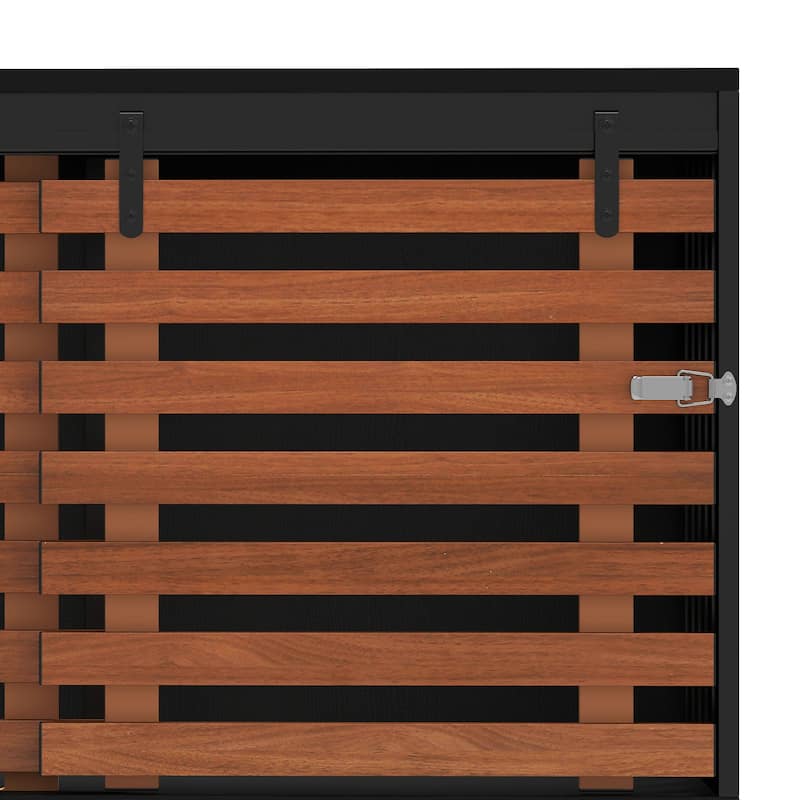 Moasis Wooden Dog Crate with Sliding Door for Medium or Large Dogs Living Room Furniture