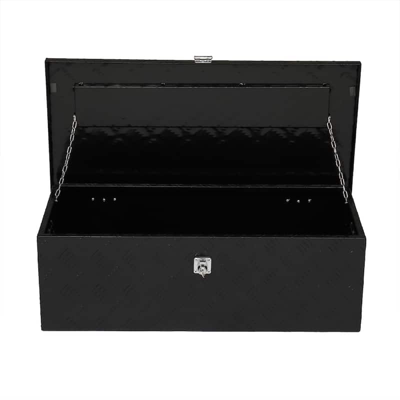 30" Aluminum 5 Pattern Toolbox Single Lock Black - N/A - Black