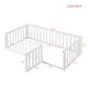 preview thumbnail 4 of 19, Wood Floor Bed Frame with Fence and Door, Suitable for Young Children