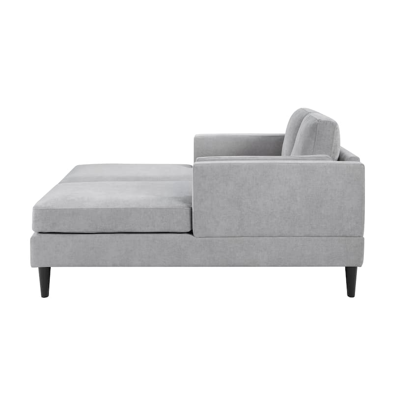 Christopher Knight Home - Alora Modern Upholstered Chaise Lounge Sofa Bed with Dual-Layer Armrests and Flexible Layout Design