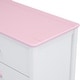 preview thumbnail 7 of 7, Wooden Storage Dresser with 6 Drawers,Storage Cabinet for kids Bedroom,White+Pink