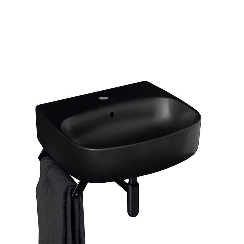 WS Bath Collections Nolita 5341.01 Nolita 23-5/8" Rectangular Ceramic - Matte Black