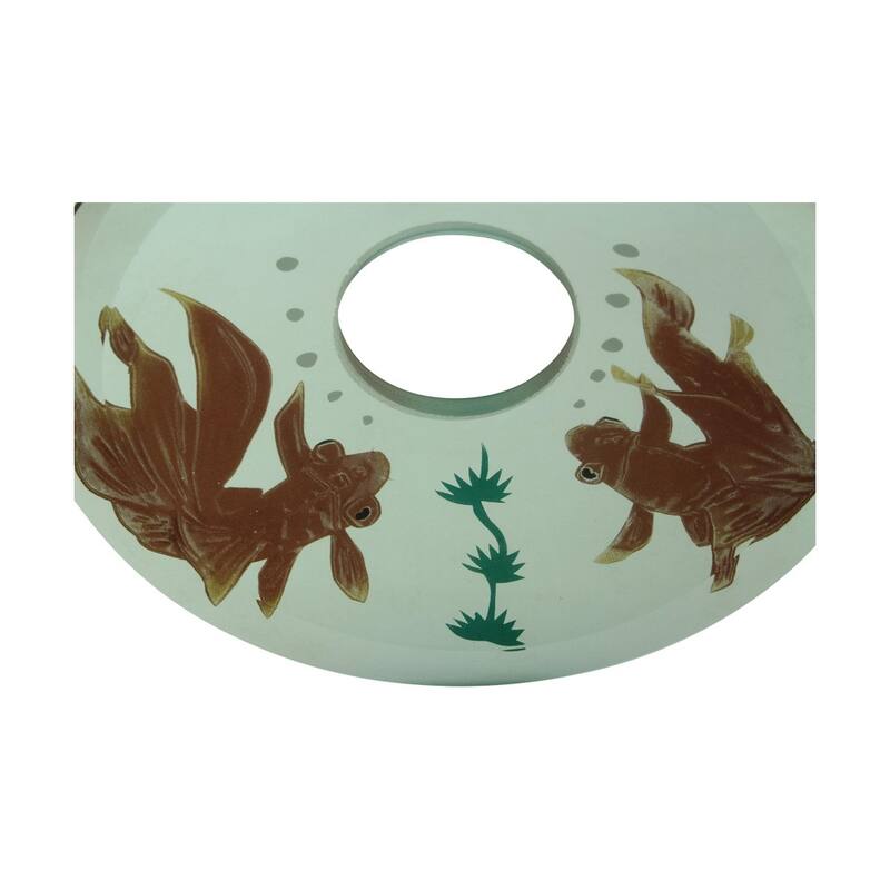 Glass Waterfall Faucet Disc Replacement Part with Koi Fish Design Renovators Supply