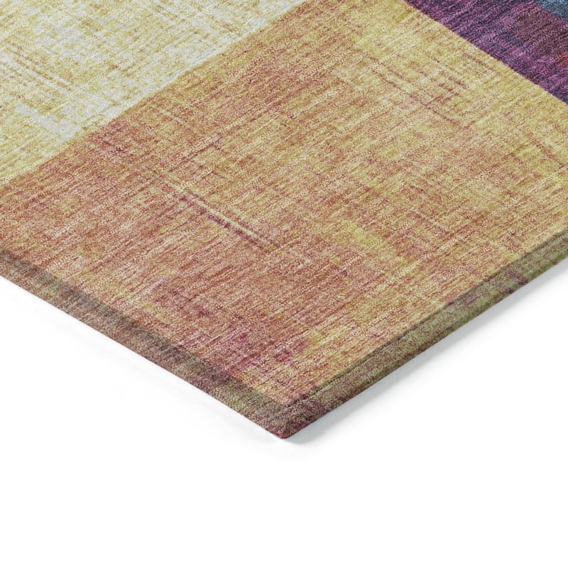 HomeRoots Geometric Traditional Rectangle Outdoor Rug