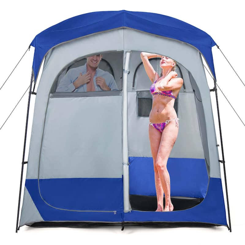 Goplus 2 Room Shower Tent Oversize Privacy Shelter Portable Dressing - See Details