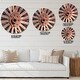 preview thumbnail 4 of 8, Designart 'Red Metal Country Wagon Wheel' Oversized Farmhouse Wall CLock