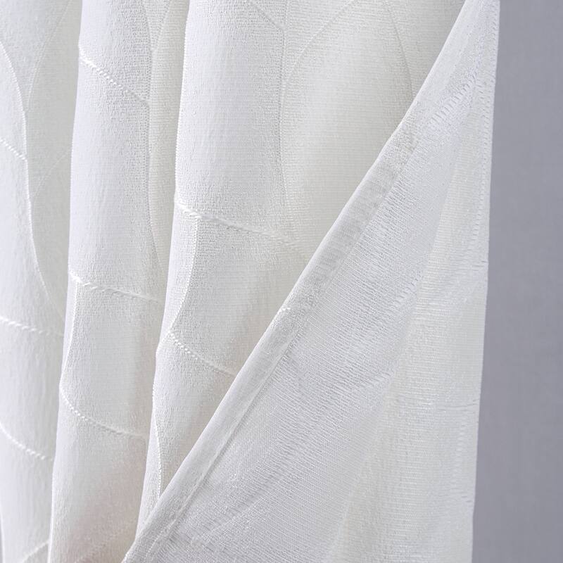Lorena Woven Jacquard Window Curtain with Grommets 84" Set