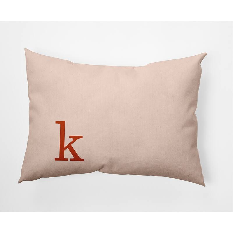 Modern Monogram Decorative Throw Pillow - 14" x 20" - k