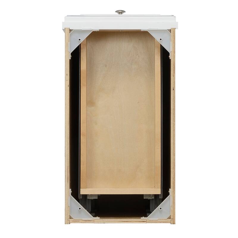 Sunny Wood Riley 12" Wide Wood Floor Standing Bathroom Bridge or Side