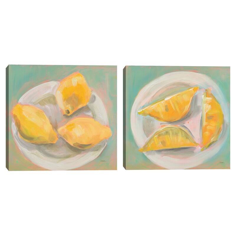 Life and Lemons I, Life and Lemons II by Sue Schlabach Canvas Art Prints